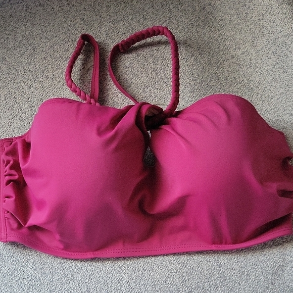 Shade & Shore Swim NwT Fuchsia Top Size 38D - Picture 3 of 8